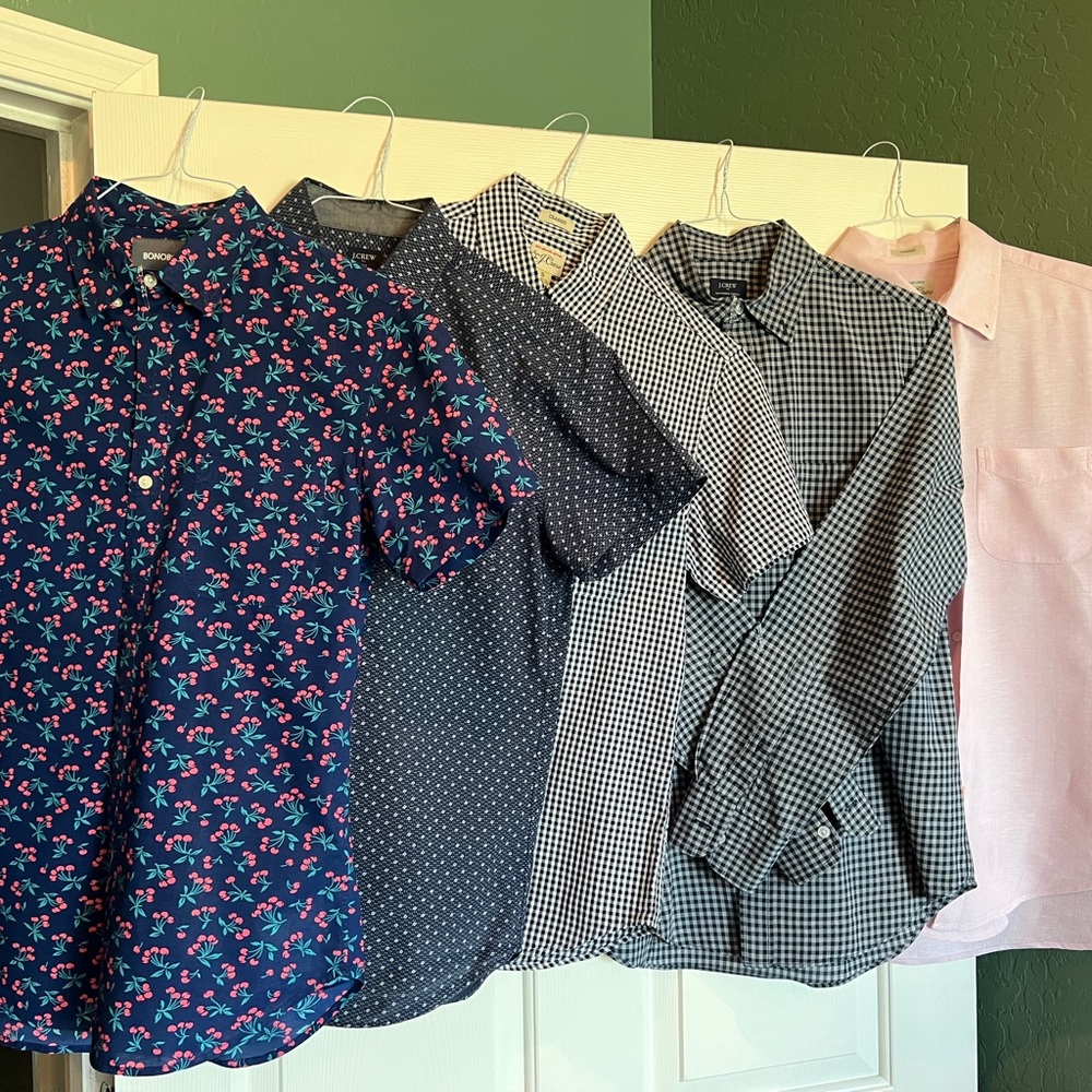 Lot of 5 Men’s Size Small Button-Down Dress Shirts